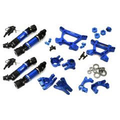 Integy VXHD Billet Machined Conversion Kit, Blue - Traxxas Rustler 4x4, Traxxas Hoss 4x4