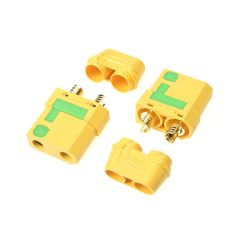 XT90S gold plug with cap, anti spark, male (2 pieces)