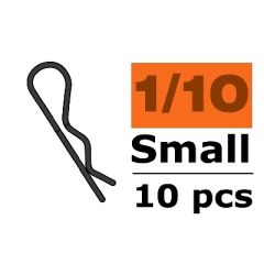Body clips for 1/10, red, 45 degree bent (10 pieces)
