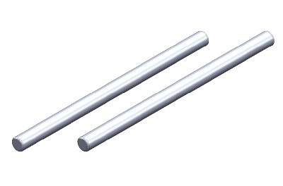Team Corally - Suspension Arm Pivot Pin - Lower Inner - Front/Rear - 65mm - Steel - 2 pcs