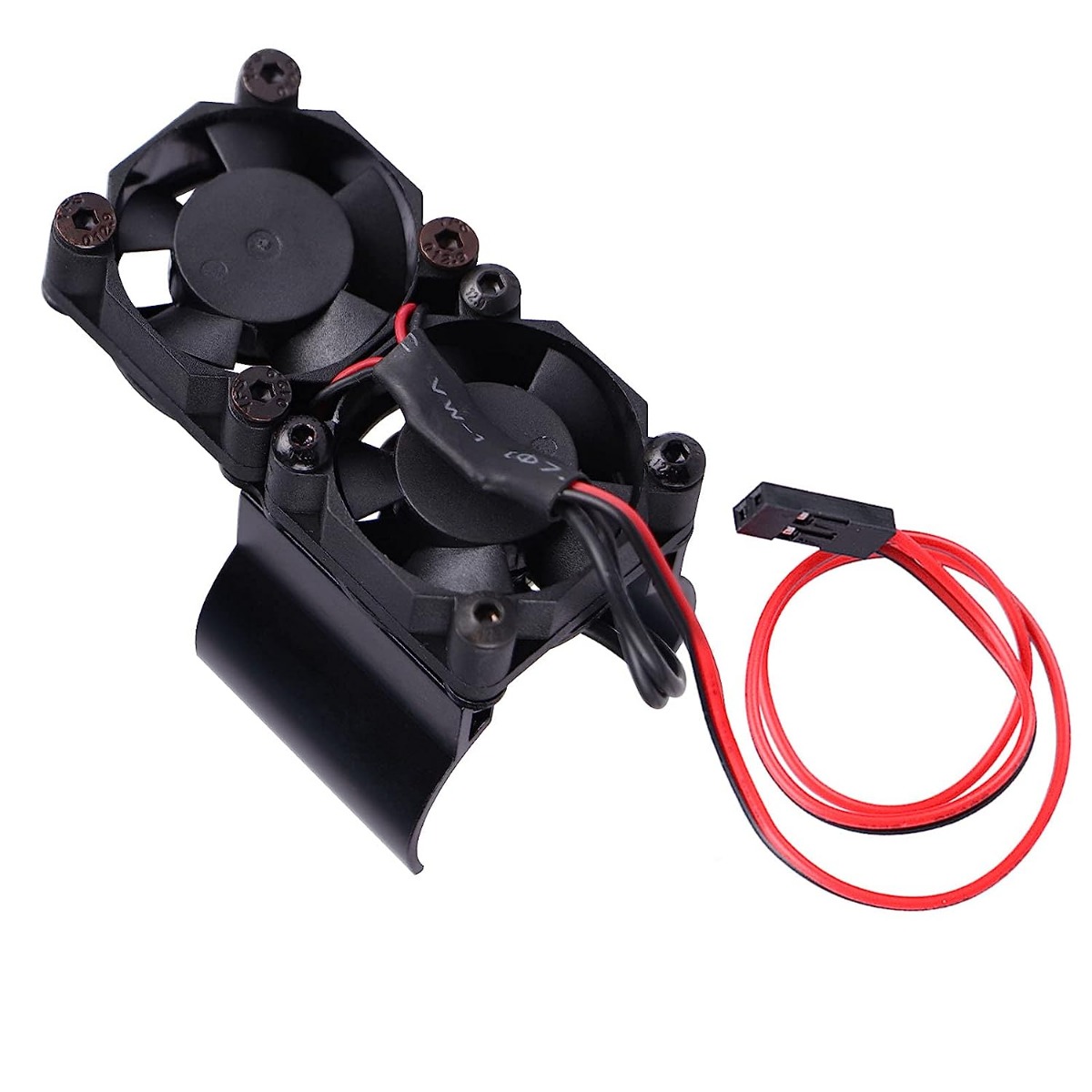 TopRC - aluminium dubbele motor ventilator voor 36mm motoren - Zwart afbeelding