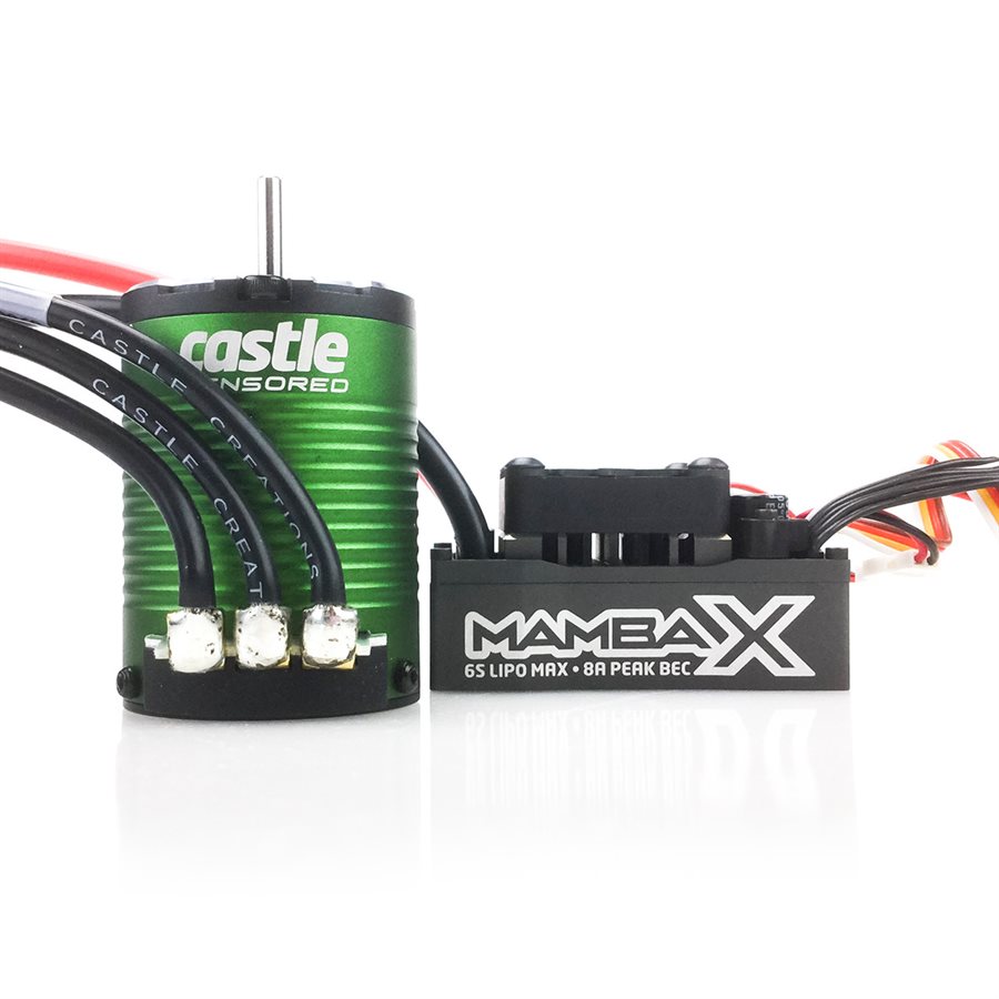 Castle Creations Mamba X Sensored combo 1406-4600Kv Motor, 25V Esc afbeelding