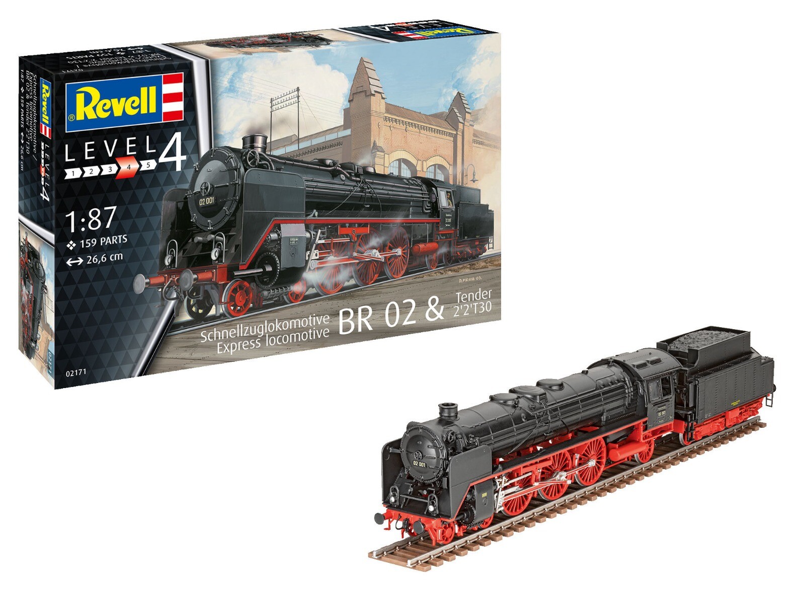 Revell 1/87 Express Locomotive BR 02 & Tender 2`2 T30 afbeelding