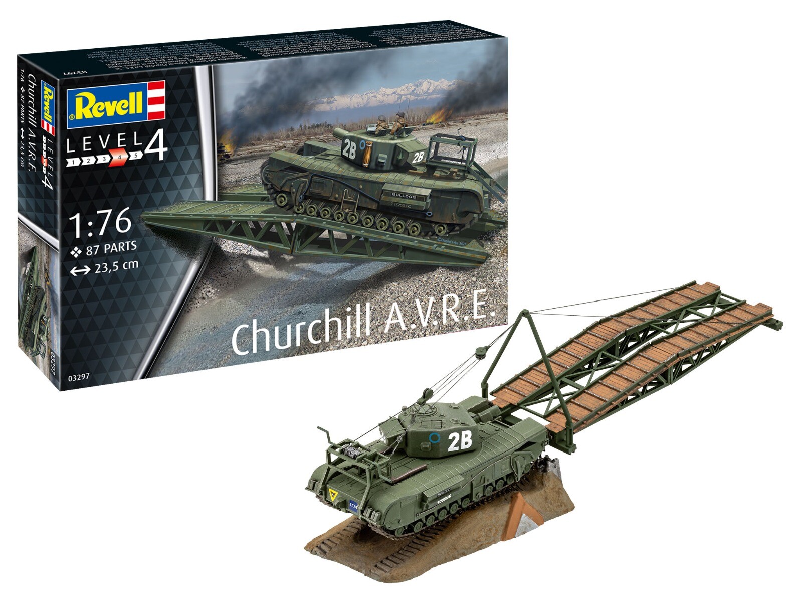 Revell 1/76 Churchill A.V.R.E. afbeelding