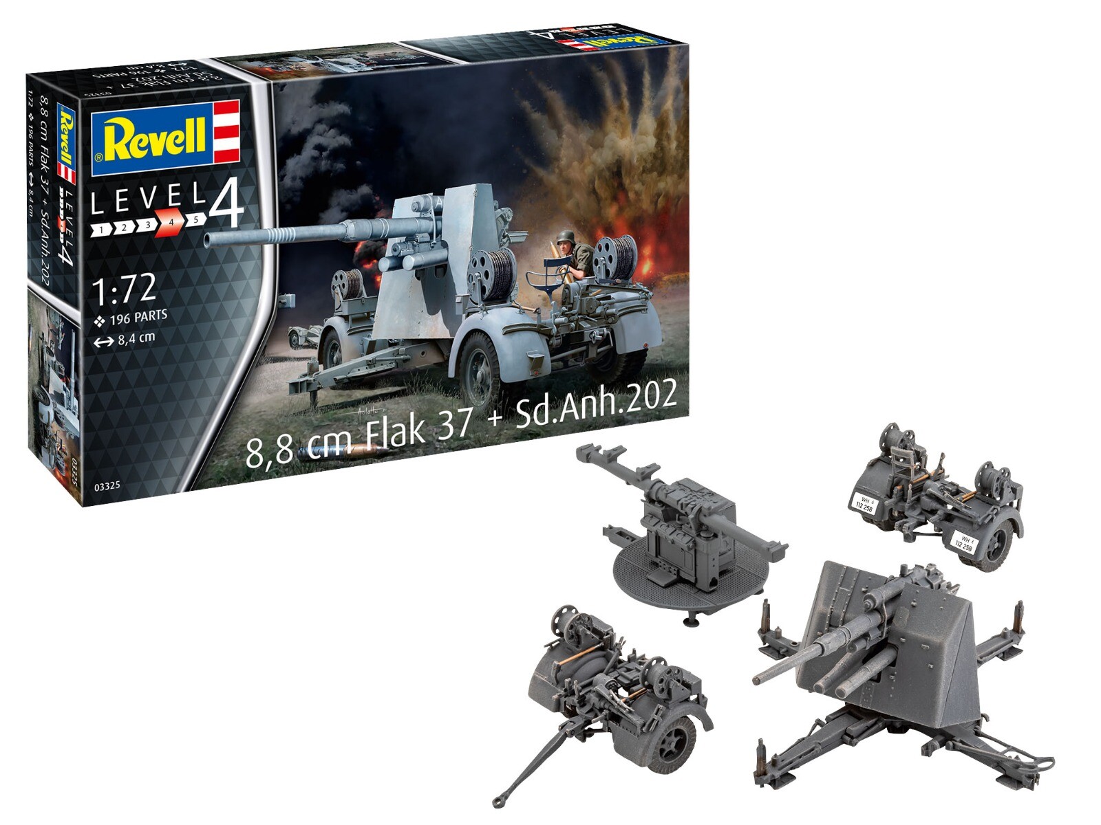 Revell 1/72 8.8 cm Flak 37 + Sd.Anh.202 afbeelding