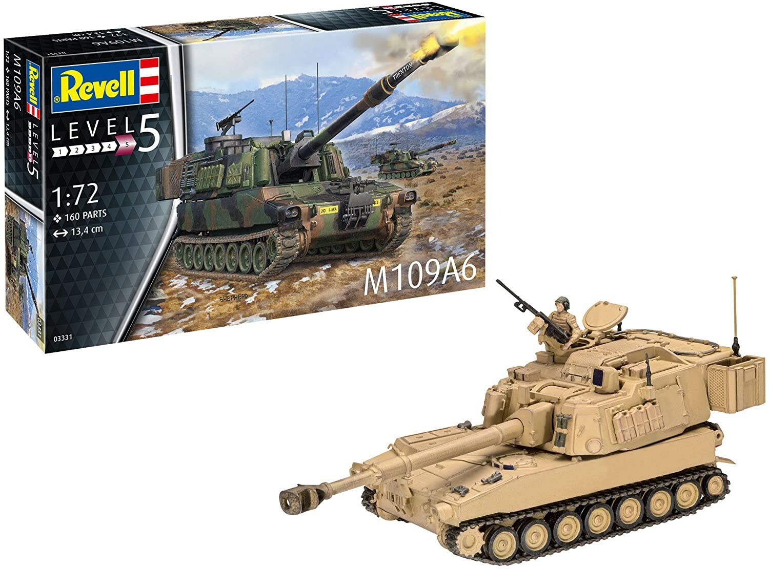 Revell 1/72 M109A6 afbeelding