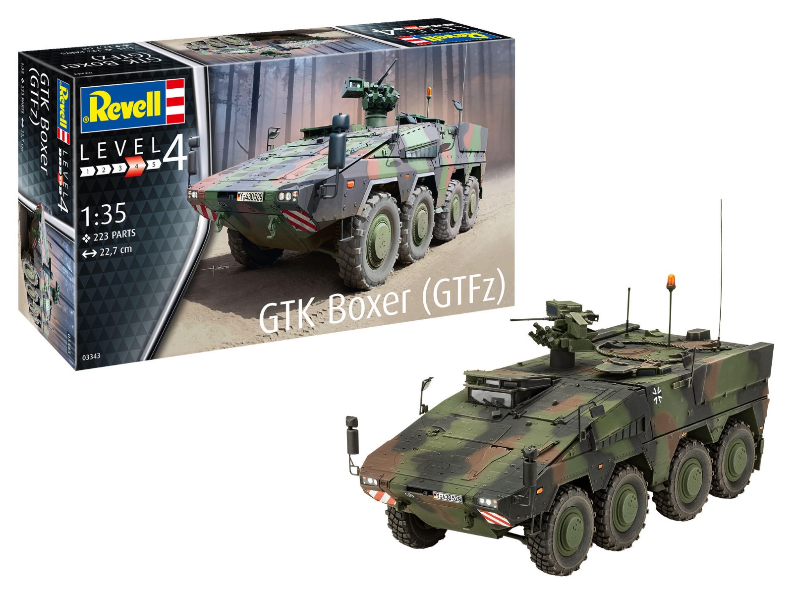 1:35 Revell 03343 GTK Boxer GTFz - Armoured Transport Vehicle Plastic kit