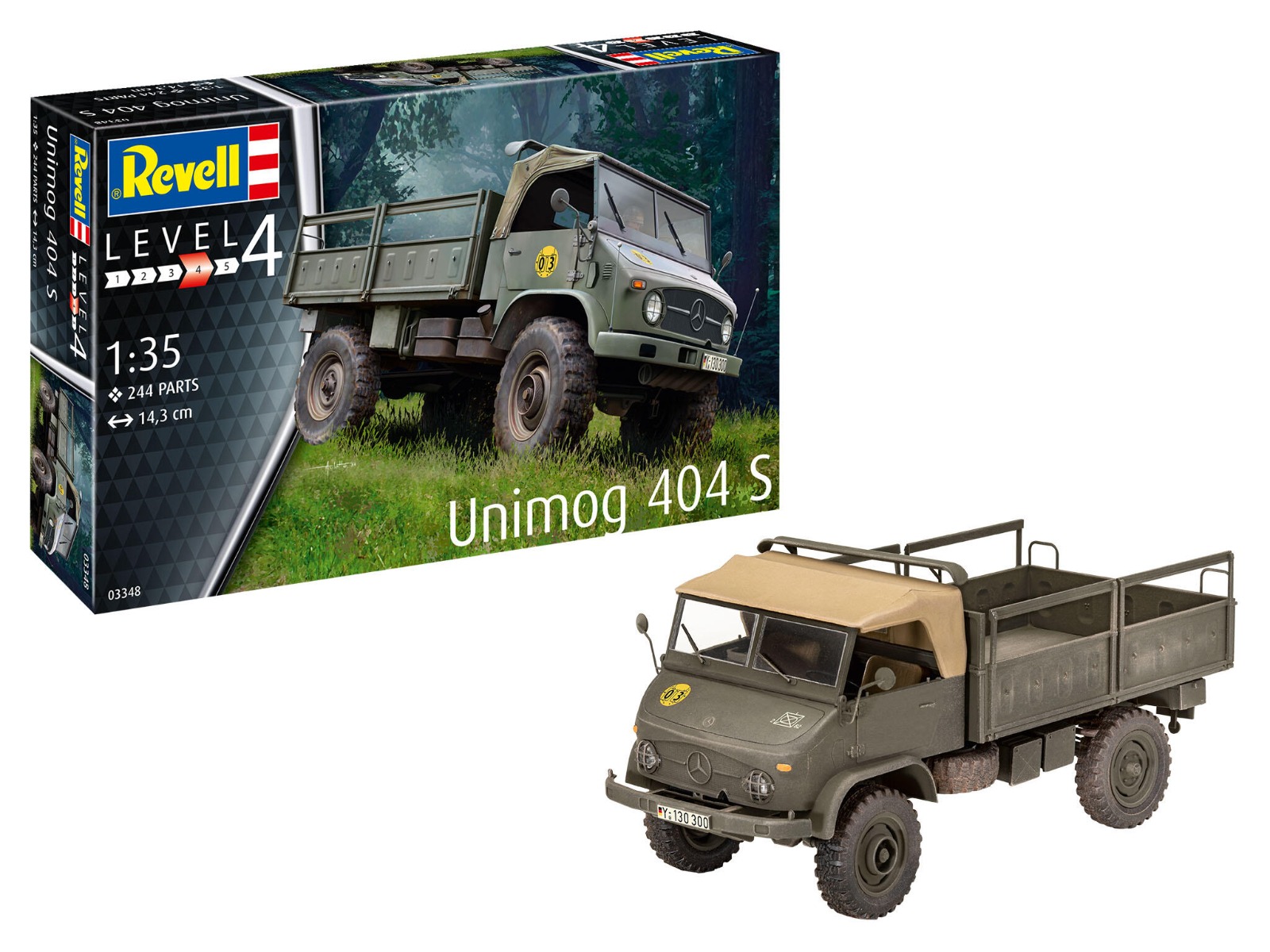 1:35 Revell 03348 Unimog 404 S - Militair Voertuig Plastic kit