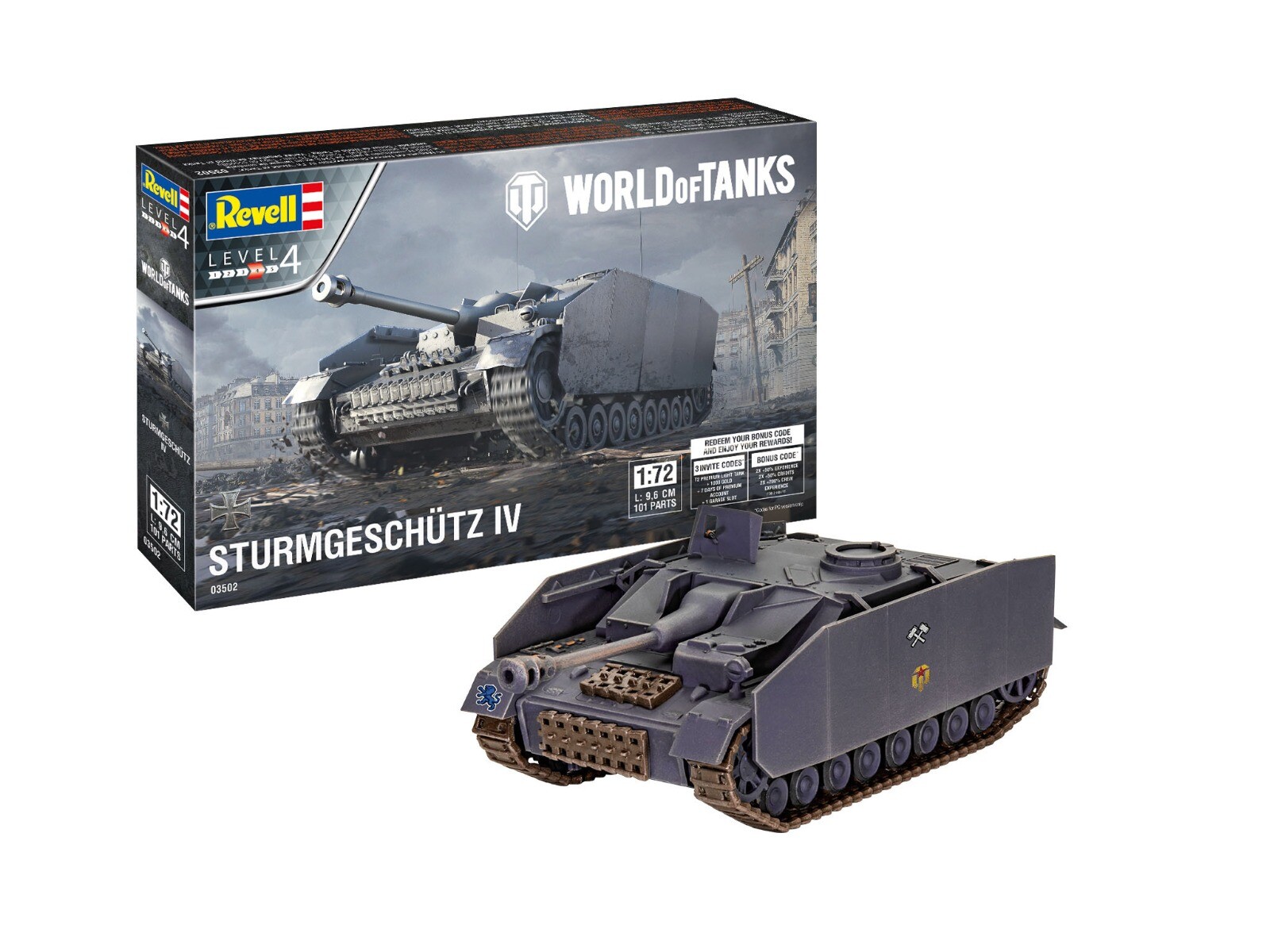 Revell 1/72 World of Tanks Sturmgeschütz IV afbeelding
