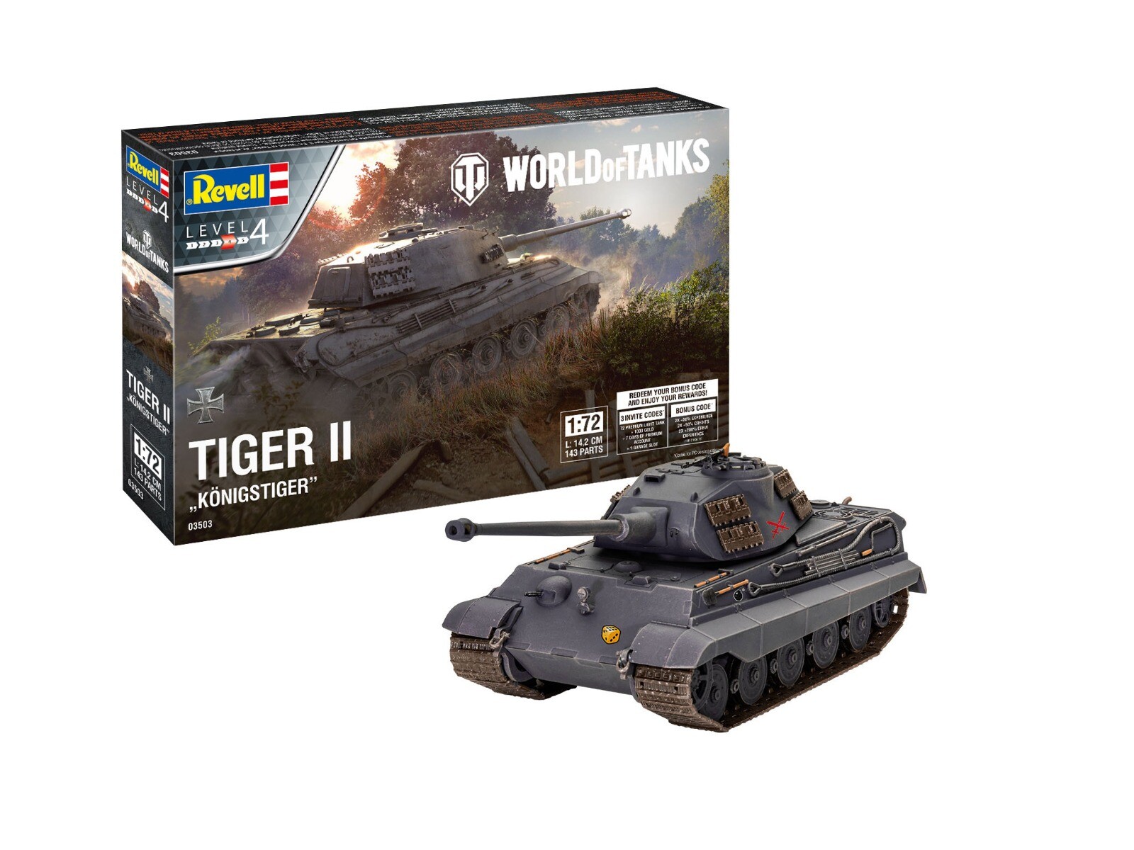 Revell 1/72 World of Tanks Tiger II afbeelding