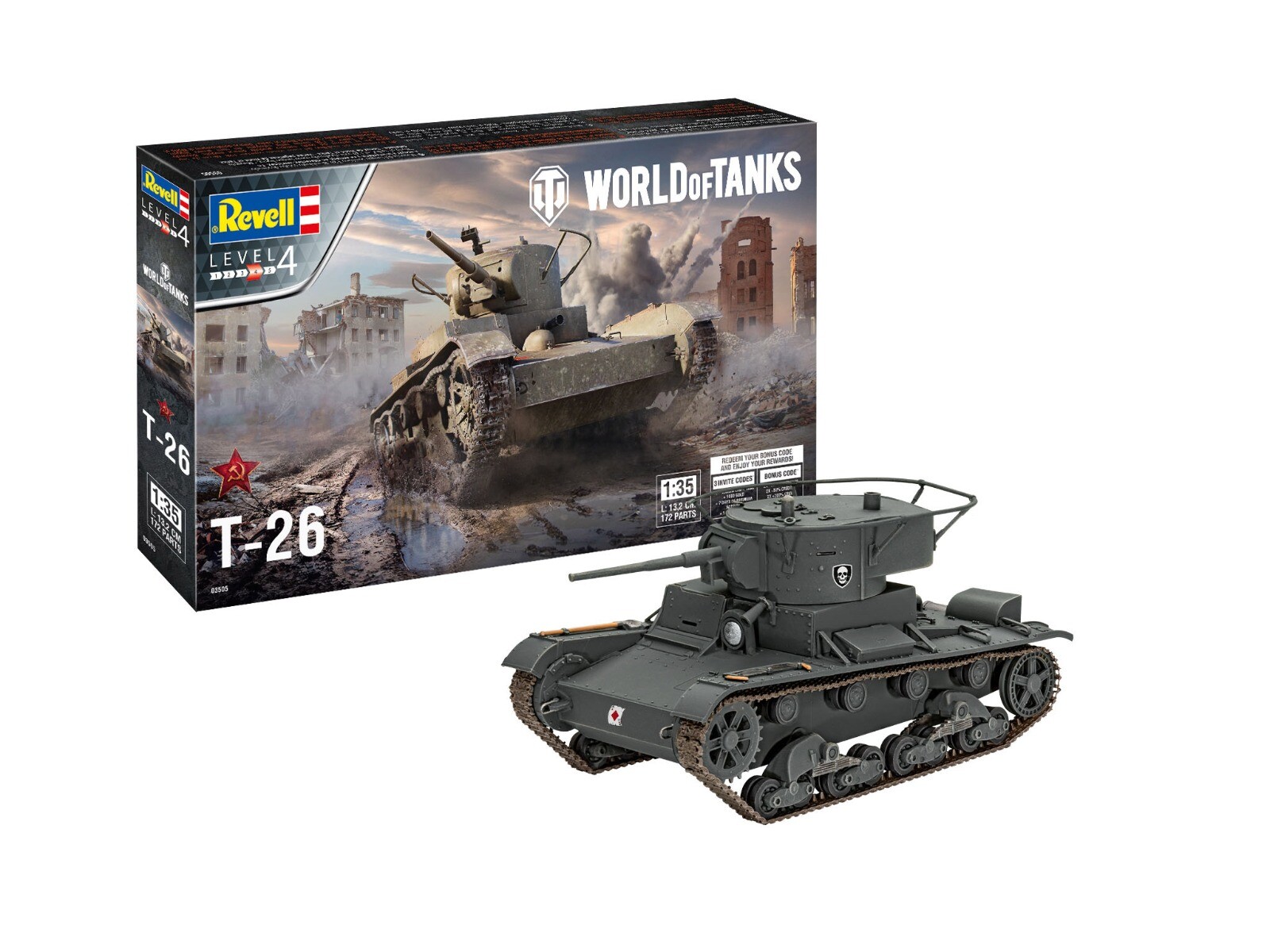Revell 1/72 World of Tanks T-26 afbeelding