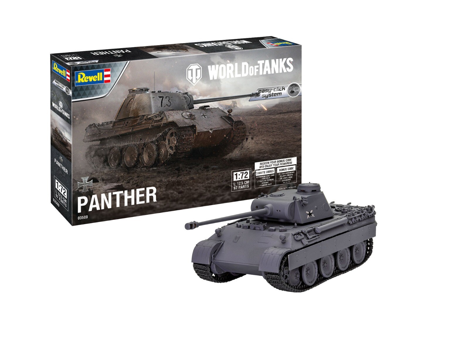 Revell 1/72 World of Tanks Panther (Easy-Click) afbeelding