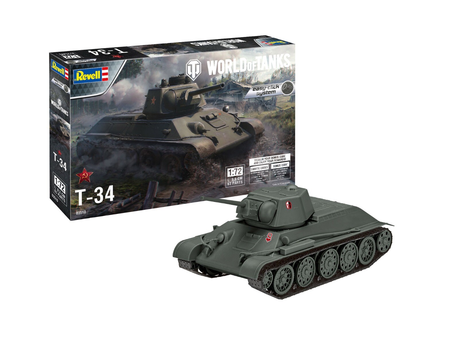 Revell 1/72 World of Tanks T-34 afbeelding