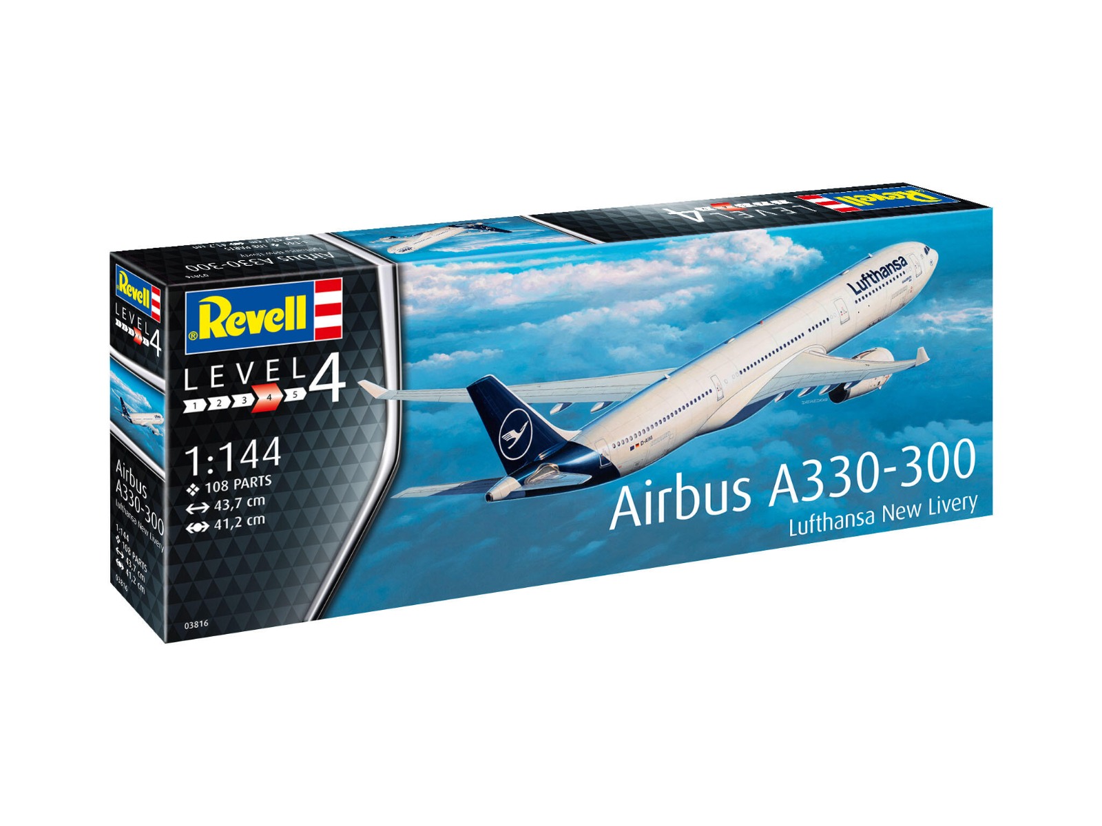 1:144 Revell 03816 Airbus Vliegtuig A330-300 - Lufthansa - New Livery Plastic Modelbouwpakket