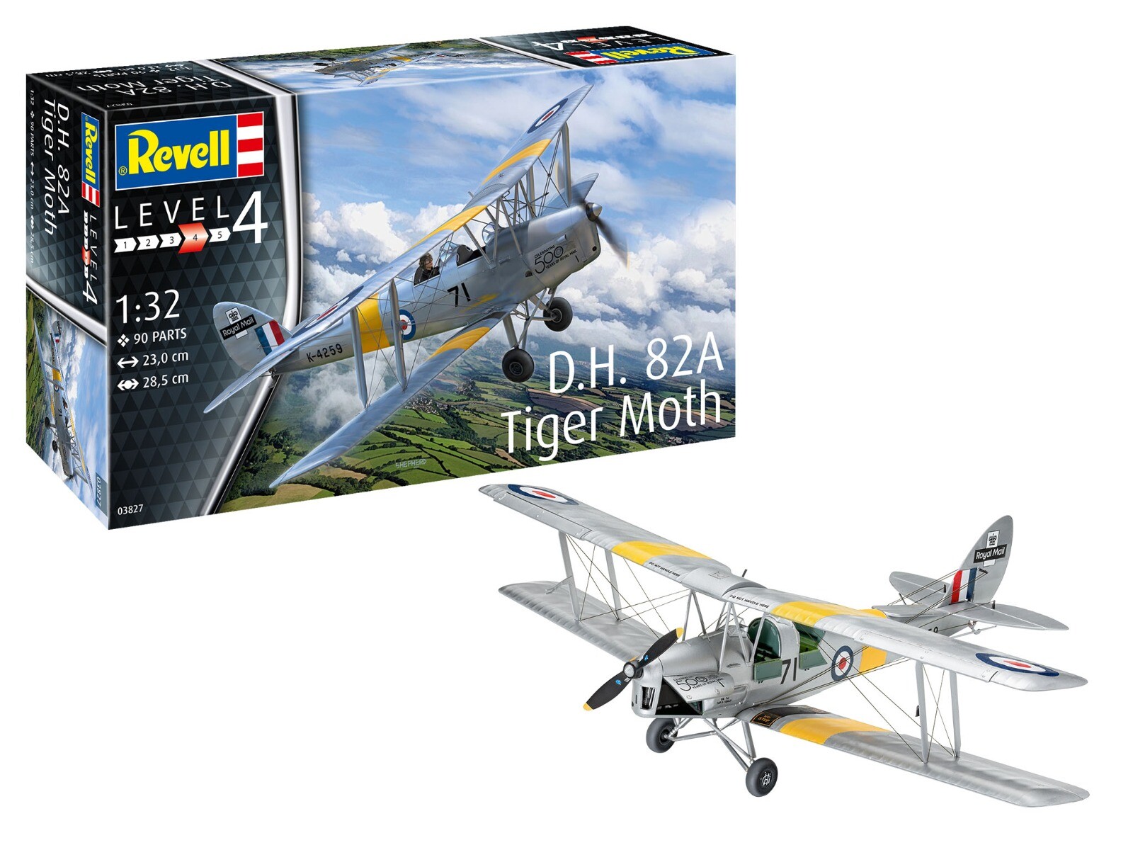 Revell 1/32 D.H. 82A Tiger Moth afbeelding