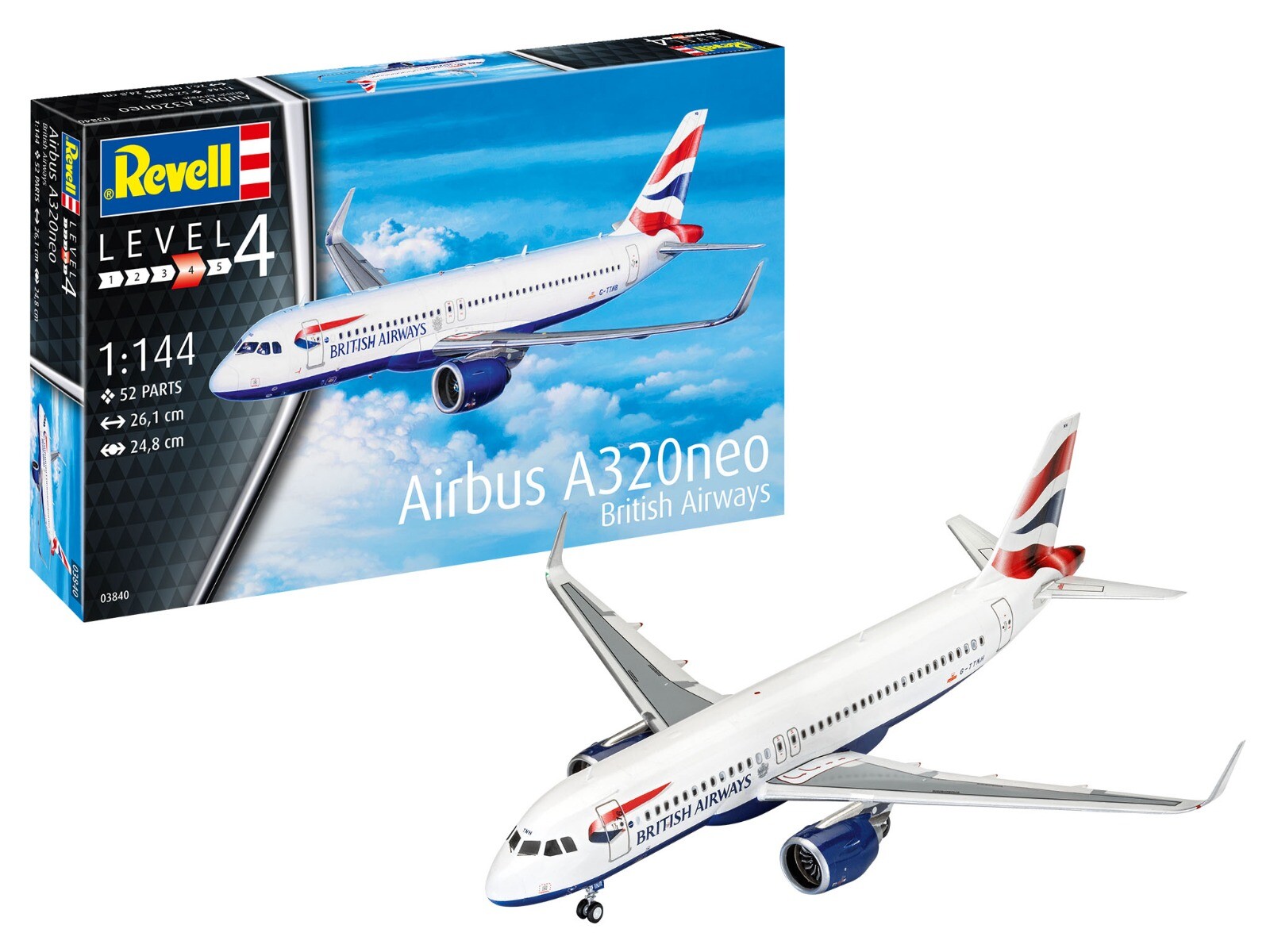 Revell 1/144 Airbus A320 neo British Airways Model-set afbeelding