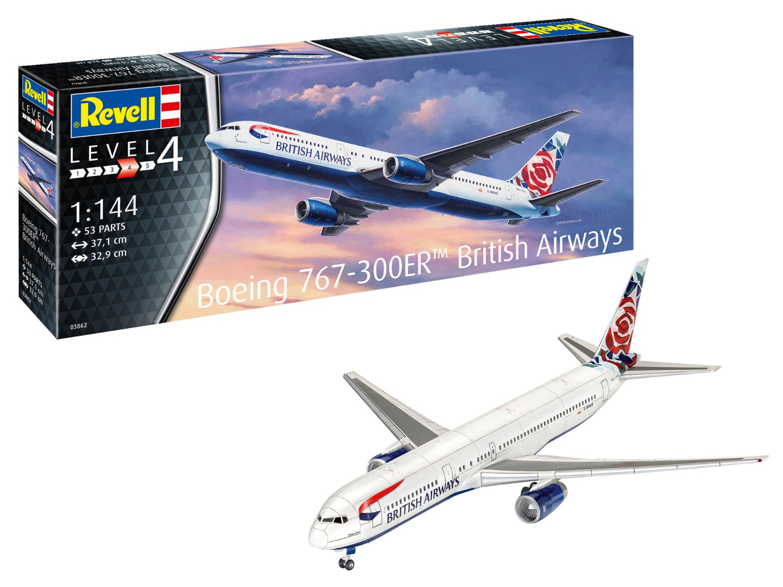 Revell 1/144 Boeing 767-300ER Britisch Airways afbeelding