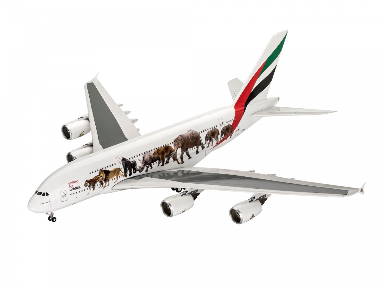 Revell 1/144 Emirates A380-800 United For Wildlife Aircraft model