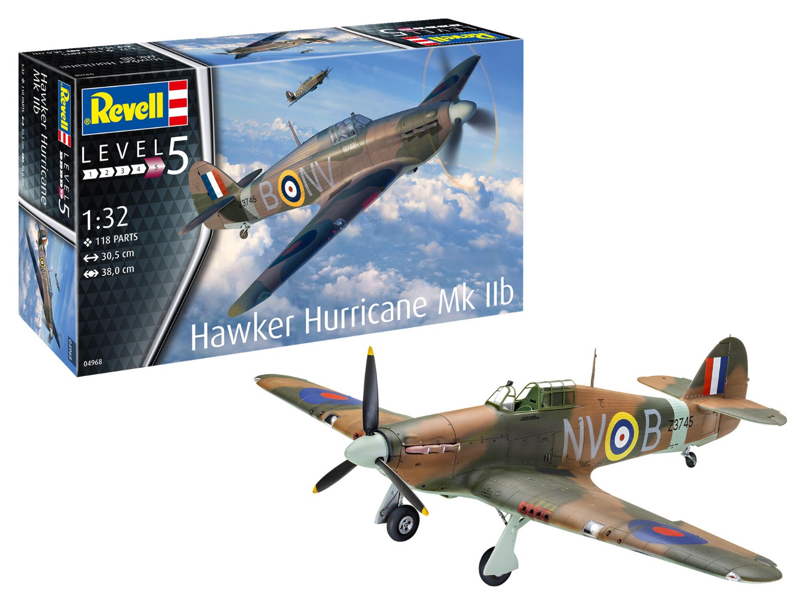 1:32 Revell 04968 Hawker Hurricane Mk IIb Plastic kit