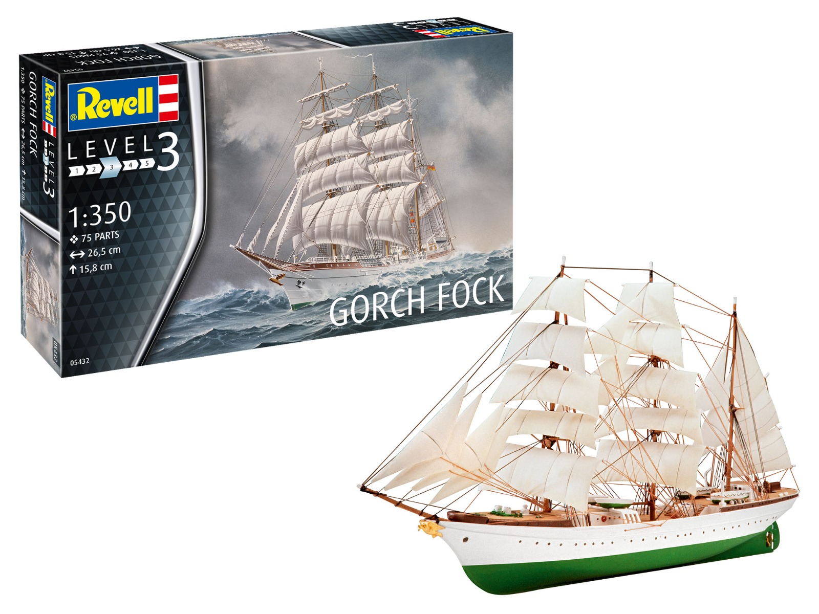 1:350 Revell 65432 Gorch Fock Ship - Model Set Plastic kit
