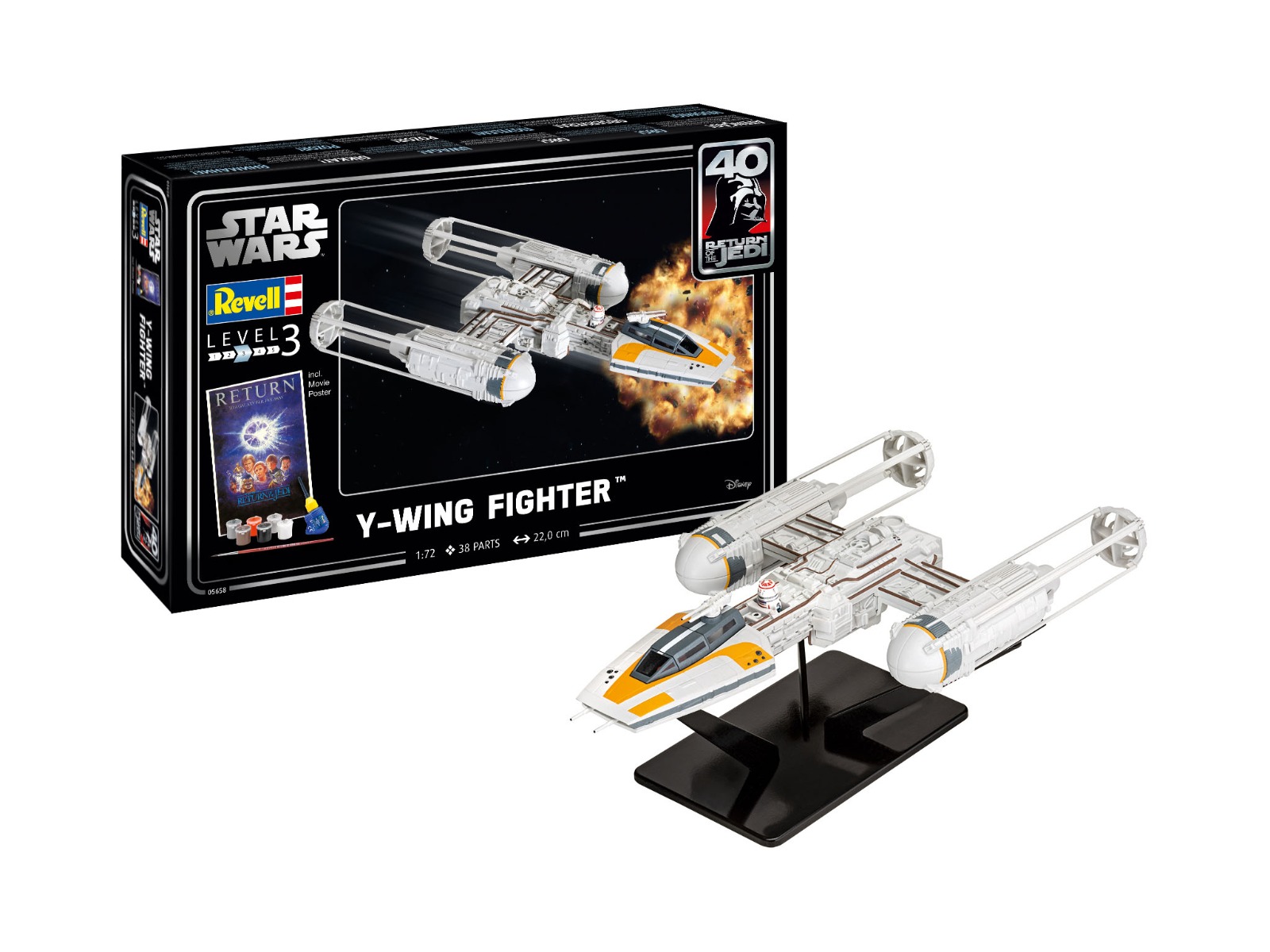 Revell 1/72 Star Wars Y-Wing Fighter - Gift Set afbeelding