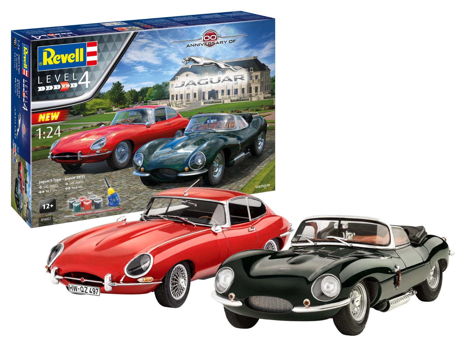 Revell 1/24 Jaguar E-Type en Jaguar XK-SS