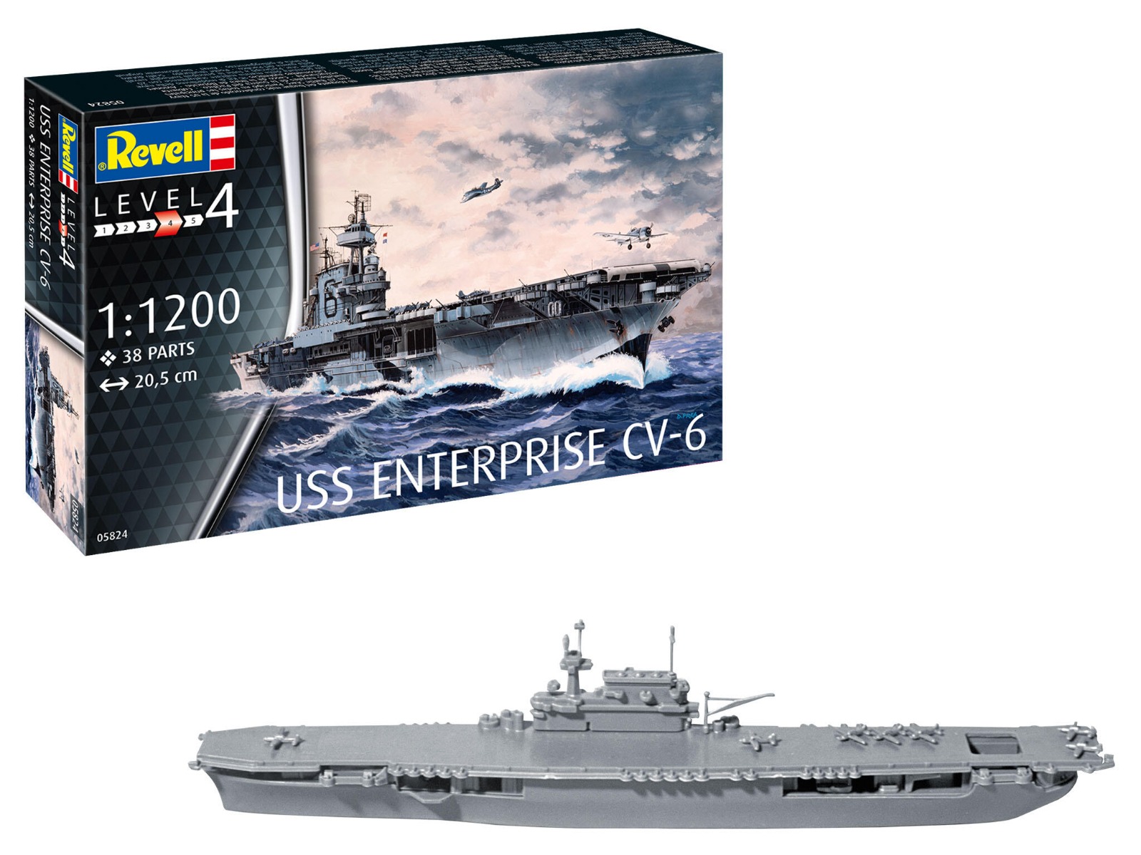 1:1200 Revell 65824 USS Enterprise CV-6 - Model Set Plastic kit