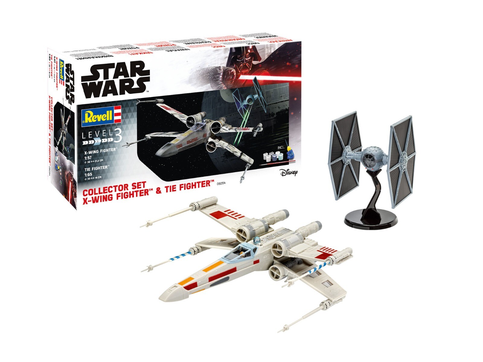 Revell Star Wars X-Wing Fighter & 1/65 Tie Fighter afbeelding
