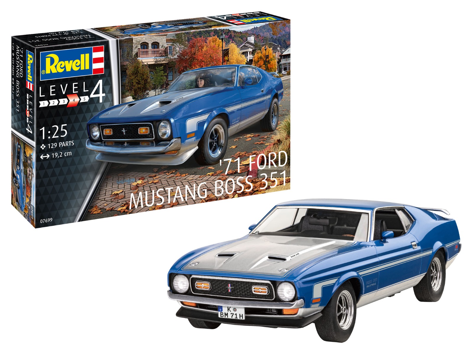 1:25 Revell 07699 71 Ford Mustang Boss 351 Plastic kit