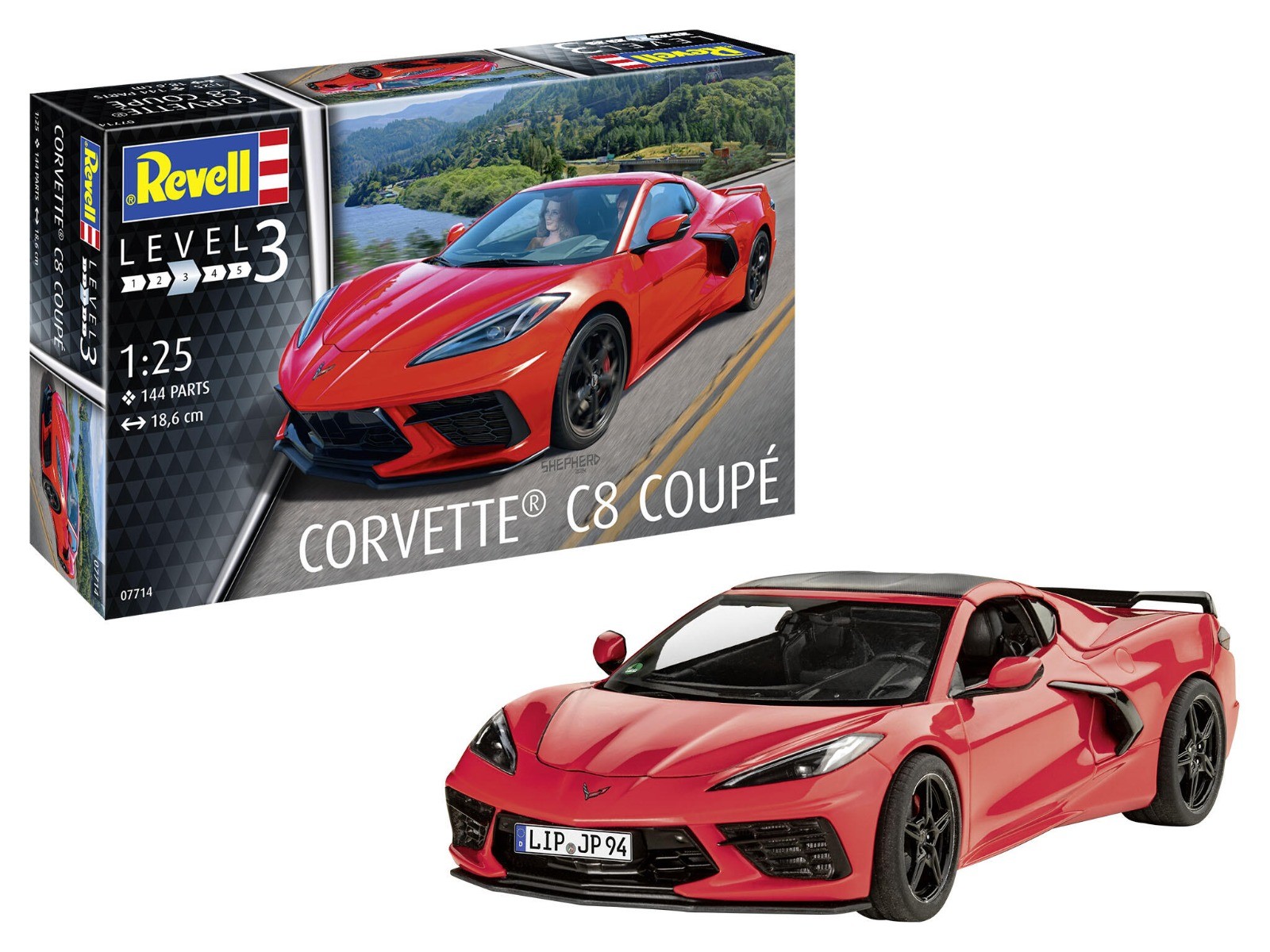 1:25 Revell 67714 Chevrolet Corvette C8 Coupe - Sport Auto - Model Set Plastic Modelbouwpakket