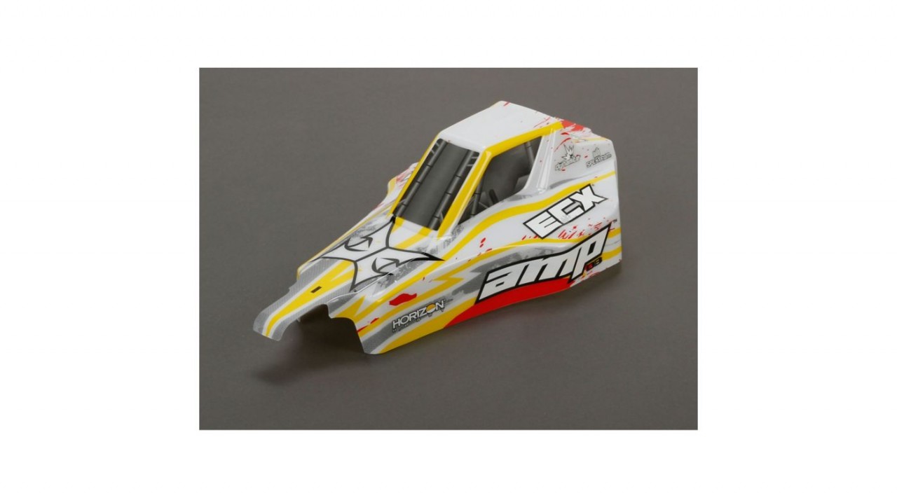 1/10 Body, Painted, White/Red (ECX230020)