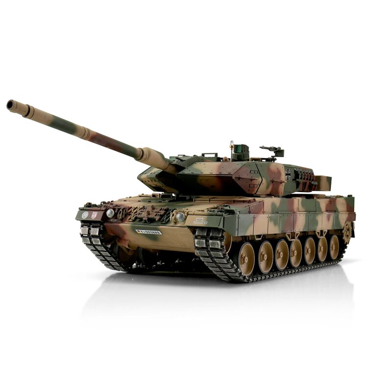 Torro 1/16 RC Leopard 2A6 camo BB in luxe houten krat afbeelding