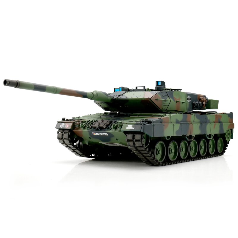 Torro 1/16 RC Leopard 2A6 Camouflage BB+IR met metalen tracks (2024 versie)