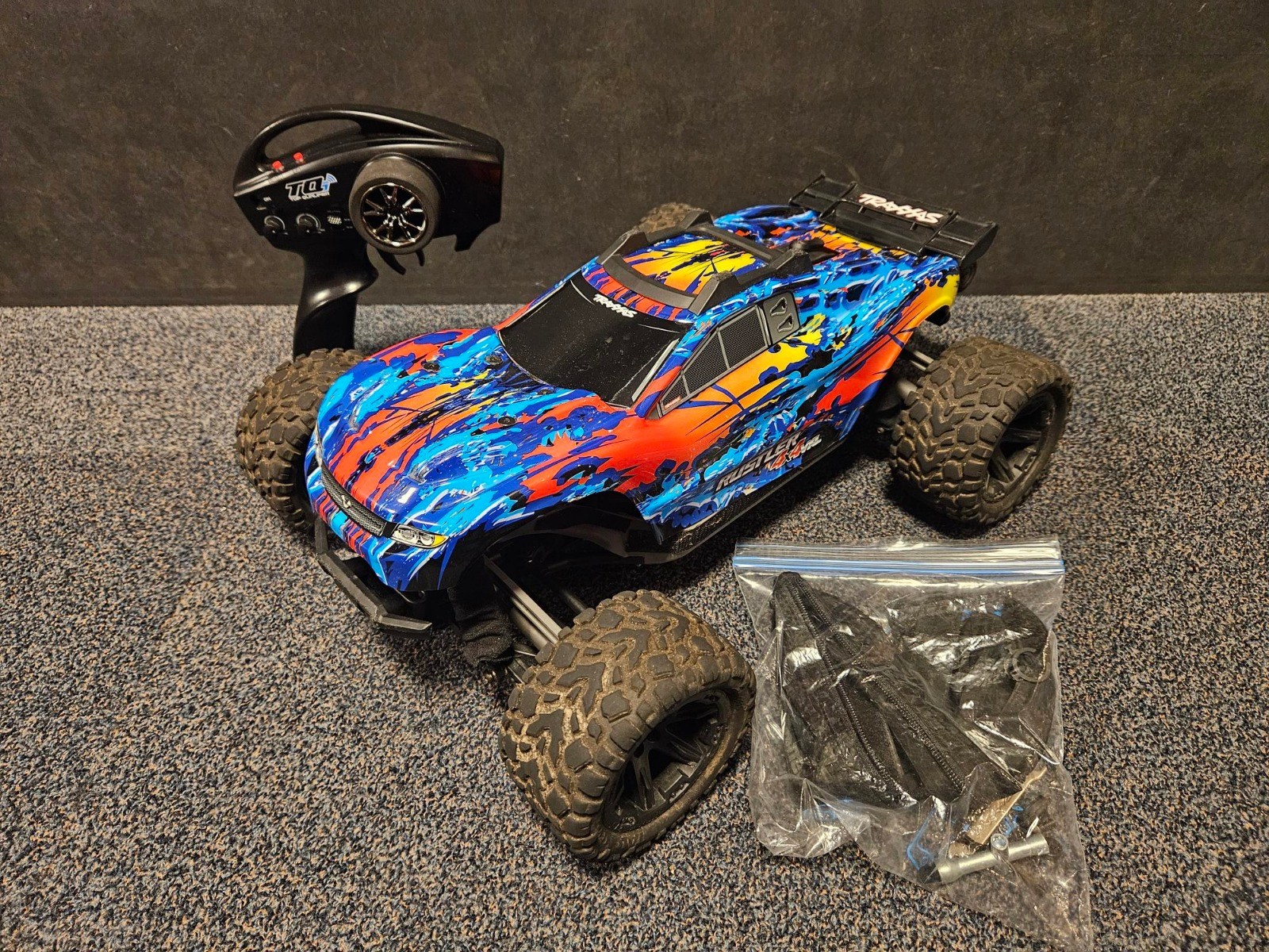 Tweedehands Traxxas Rustler 4x4 met VXL set afbeelding