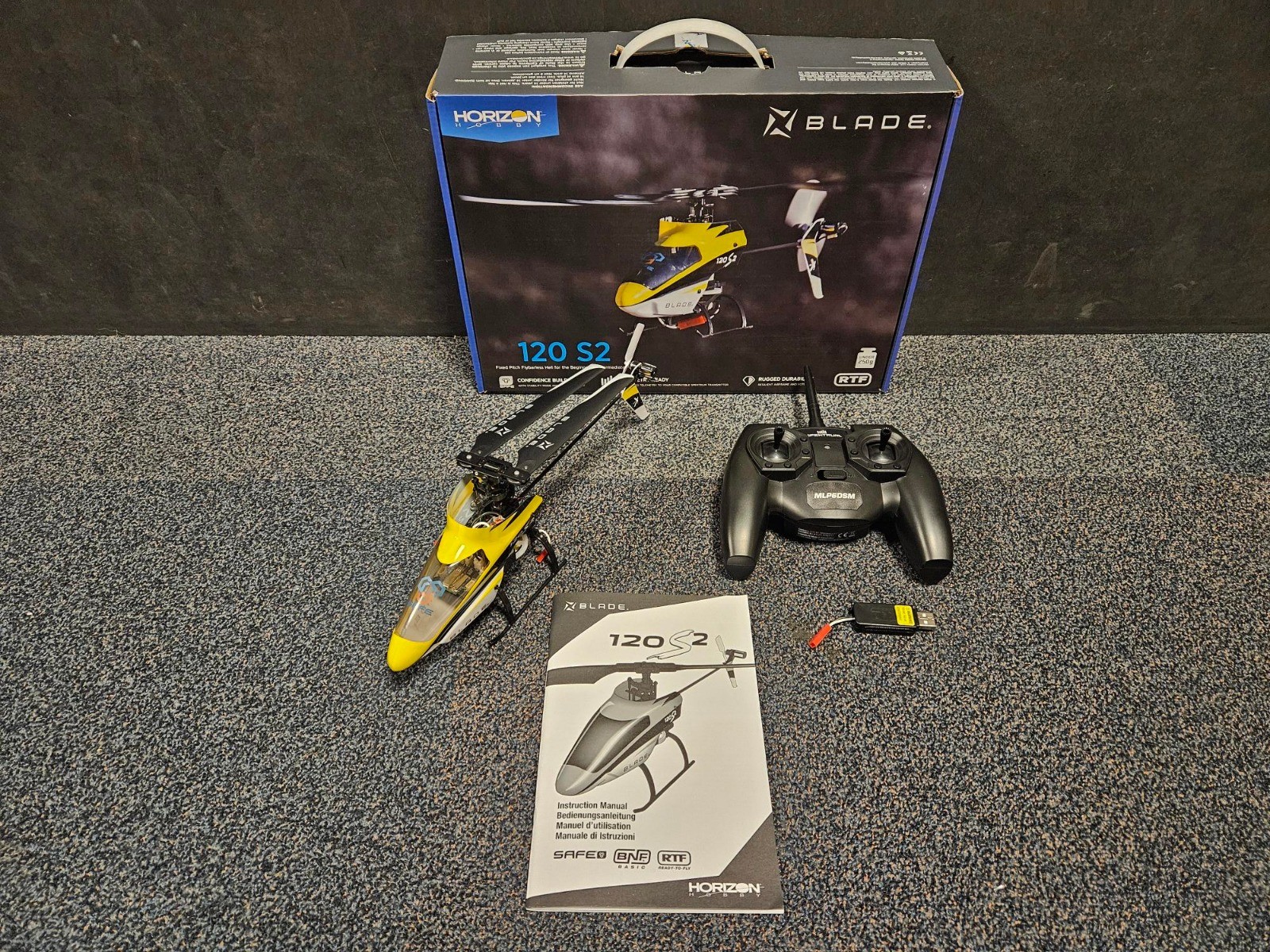 Tweedehands E-Flite Blade 120 S2 electro helicopter RTF (2 vluchten oud) afbeelding