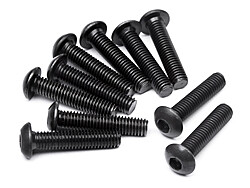 Button head screw m3x14mm (hex socket/10pcs) afbeelding