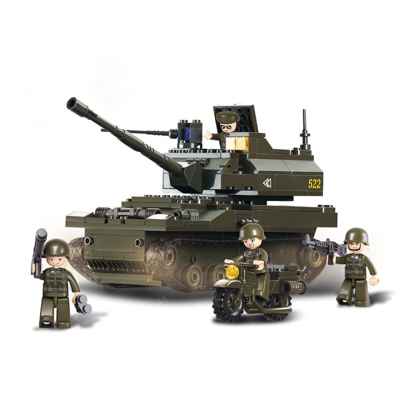 Sluban Army Battle Tank bouwstenen set (M38-B9800)