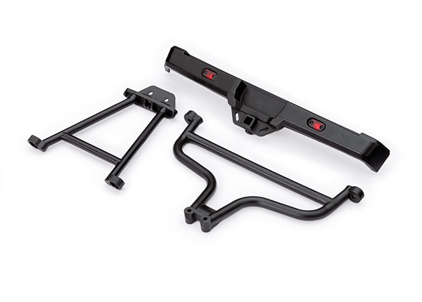 Traxxas - Bumper, rear/ bumper mounts, rear (upper & lower) (fits Ford Raptor R) (TRX-10152)