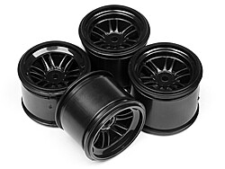 Ft01 wheel set (black/front 2pcs/rear 2pcs) afbeelding