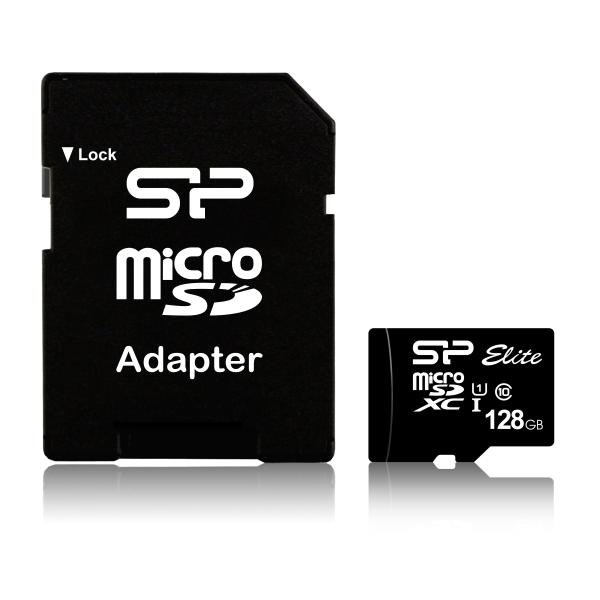 Silicon Power Micro SDHC Card Elite 128GB met Adapter afbeelding
