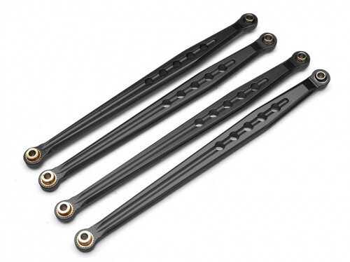 Axial SCX10 Aluminum Rear Chassis Links Parts - 4 Pcs Set Black