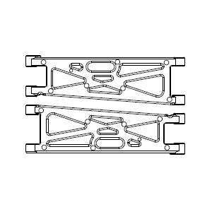 Front lower suspension arm set (124102)