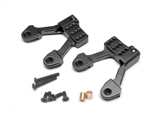 Aluminum Rear Shock Hoops for SCX10 II - Black