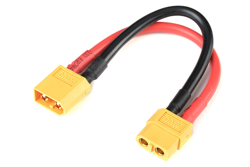 Verlengkabel XT60, silicone kabel 12AWG, 12cm