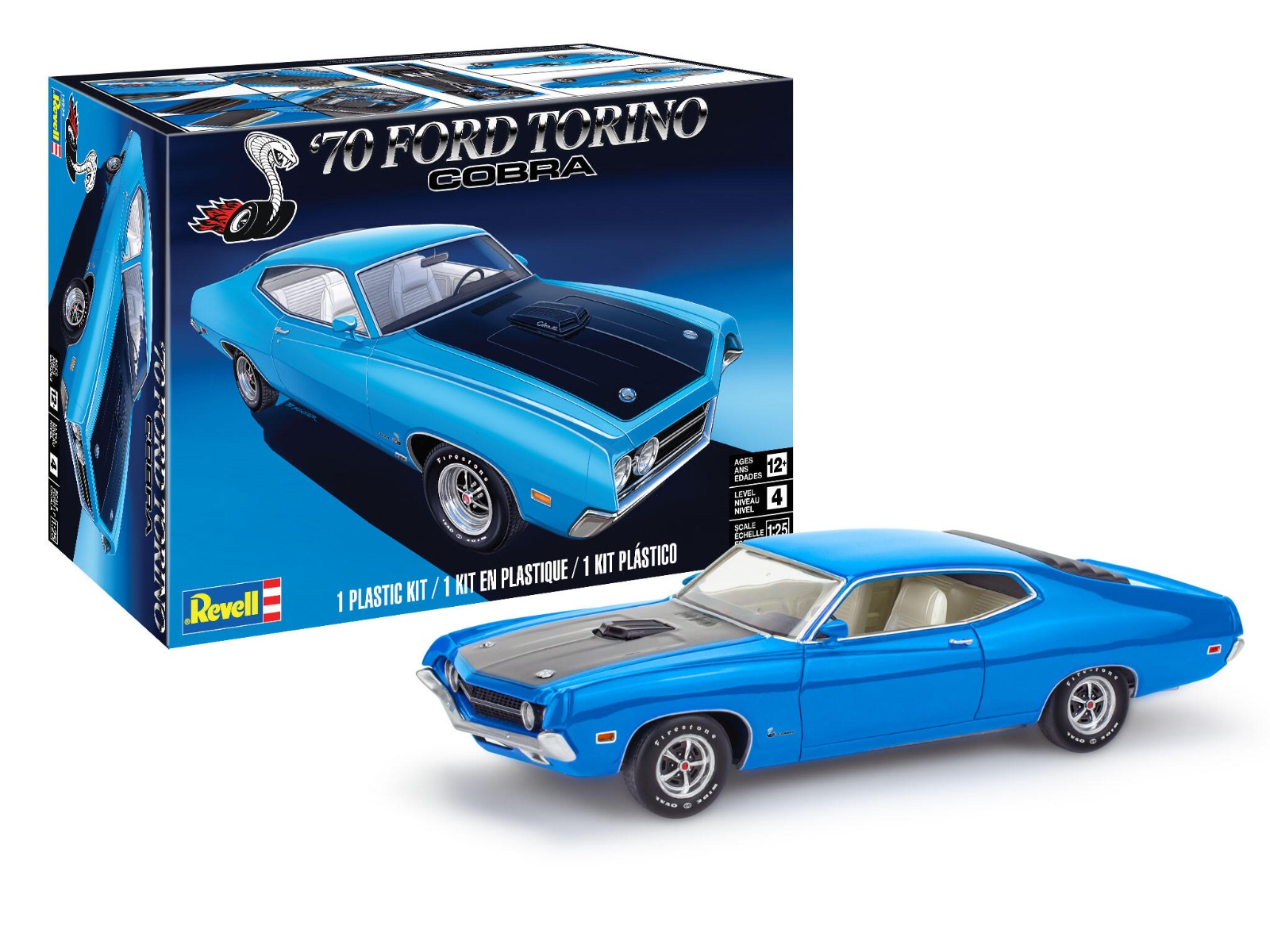 1:25 Revell 14534 1970 Ford Torino Cobra Car Plastic kit