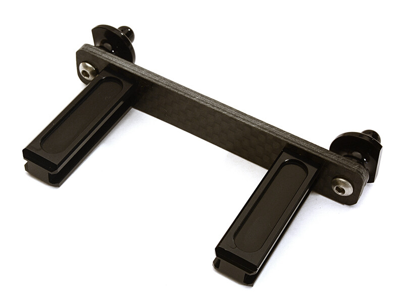 Adjustable Front Body Mount & Post Set, black - Traxxas TRX-4 afbeelding