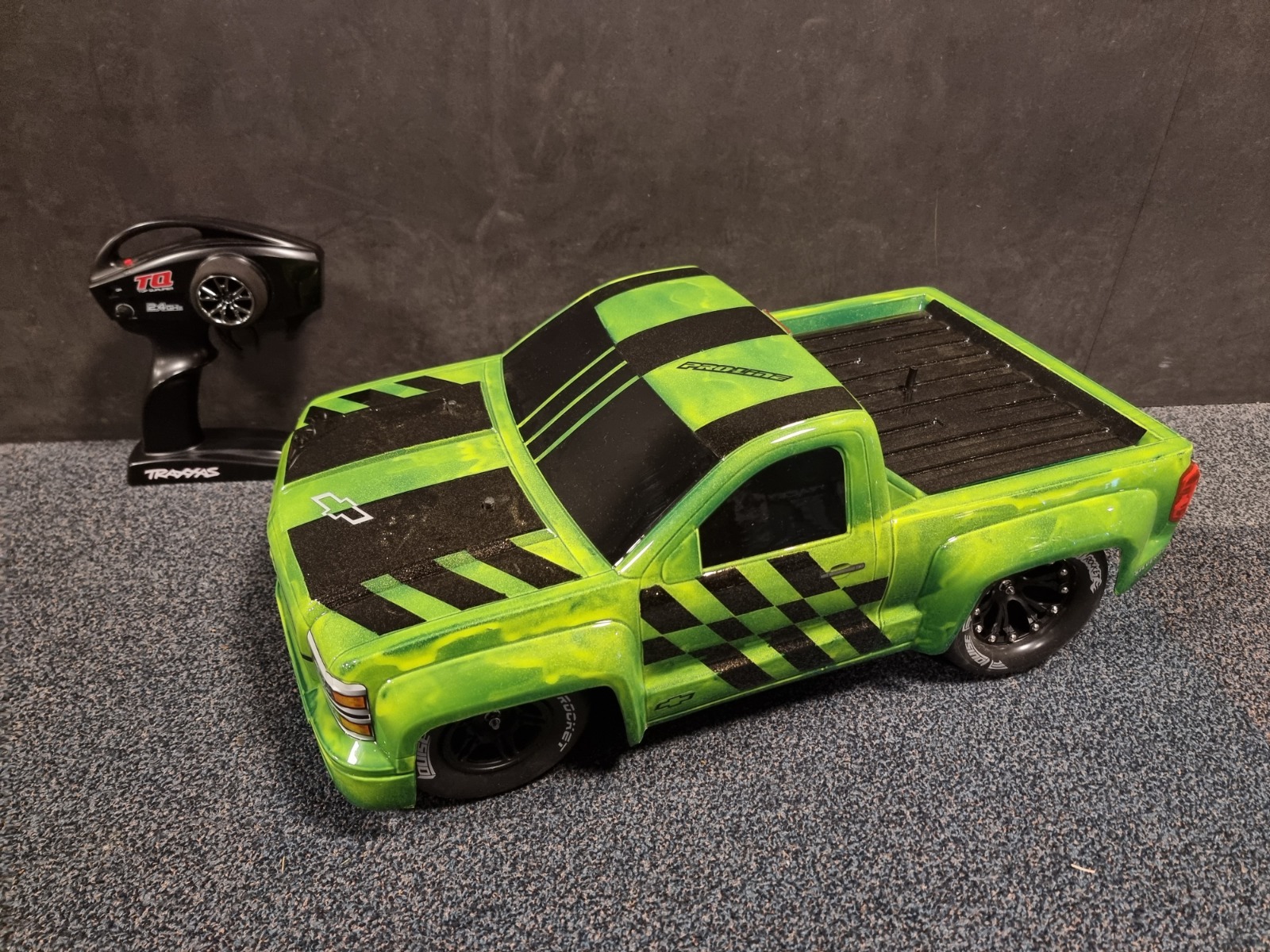 Tweedehands Traxxas Slash brushless Drag Racer - Groen afbeelding