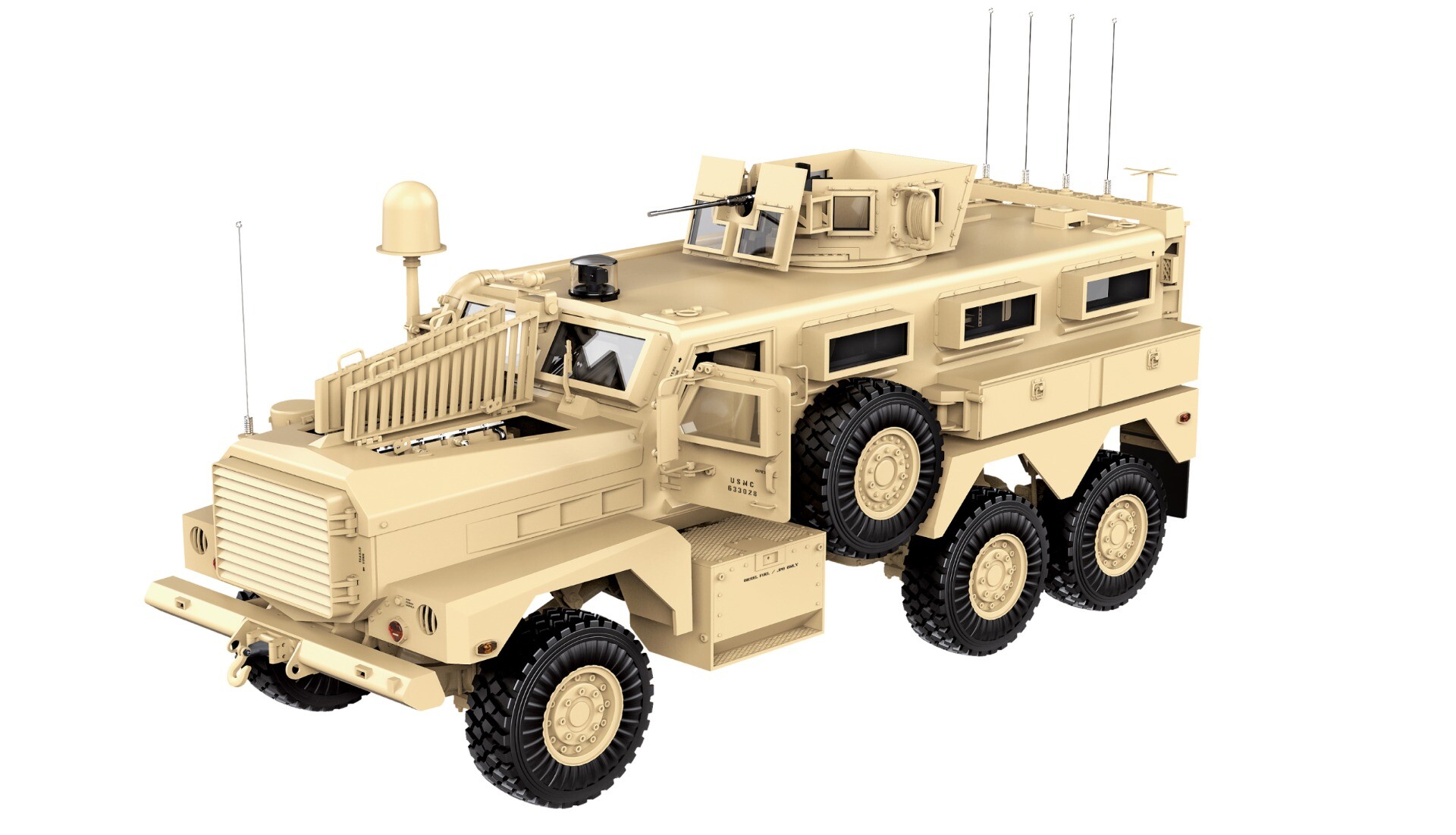 Amewi 1/12 6X6 Military Truck MRAP Desert Yellow