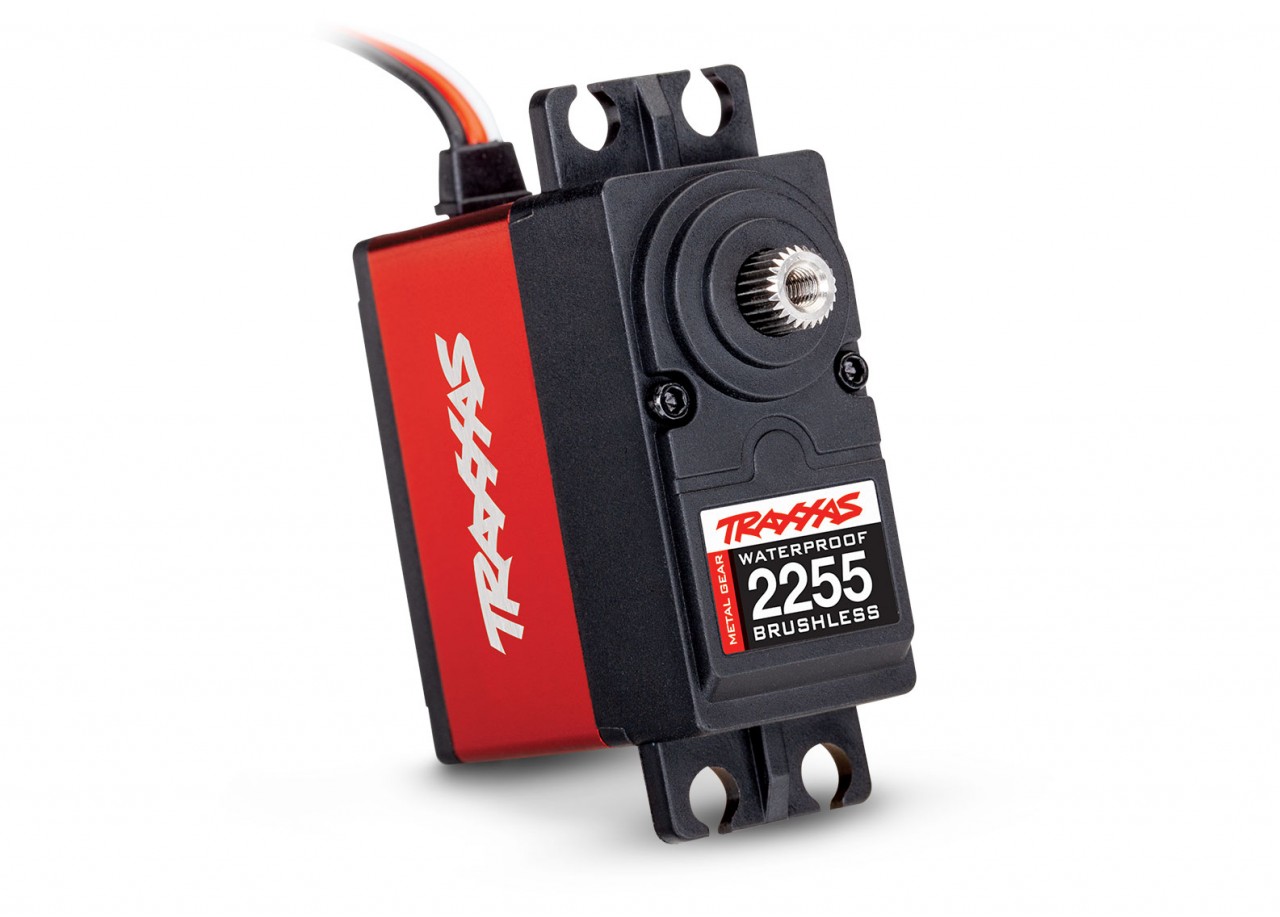 Traxxas Servo, digital high-torque 400 (red) brushless, metal gear, ball bearing, waterproof
