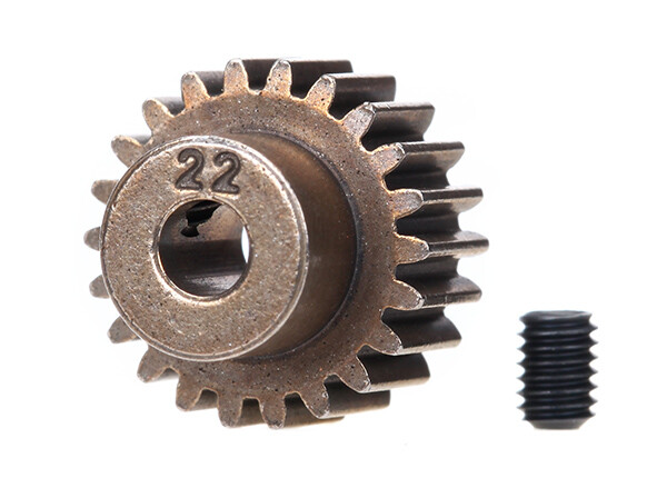 Traxxas - Gear, 22-T pinion (48-pitch) (fits 3mm shaft)/ set screw (TRX-2422) afbeelding